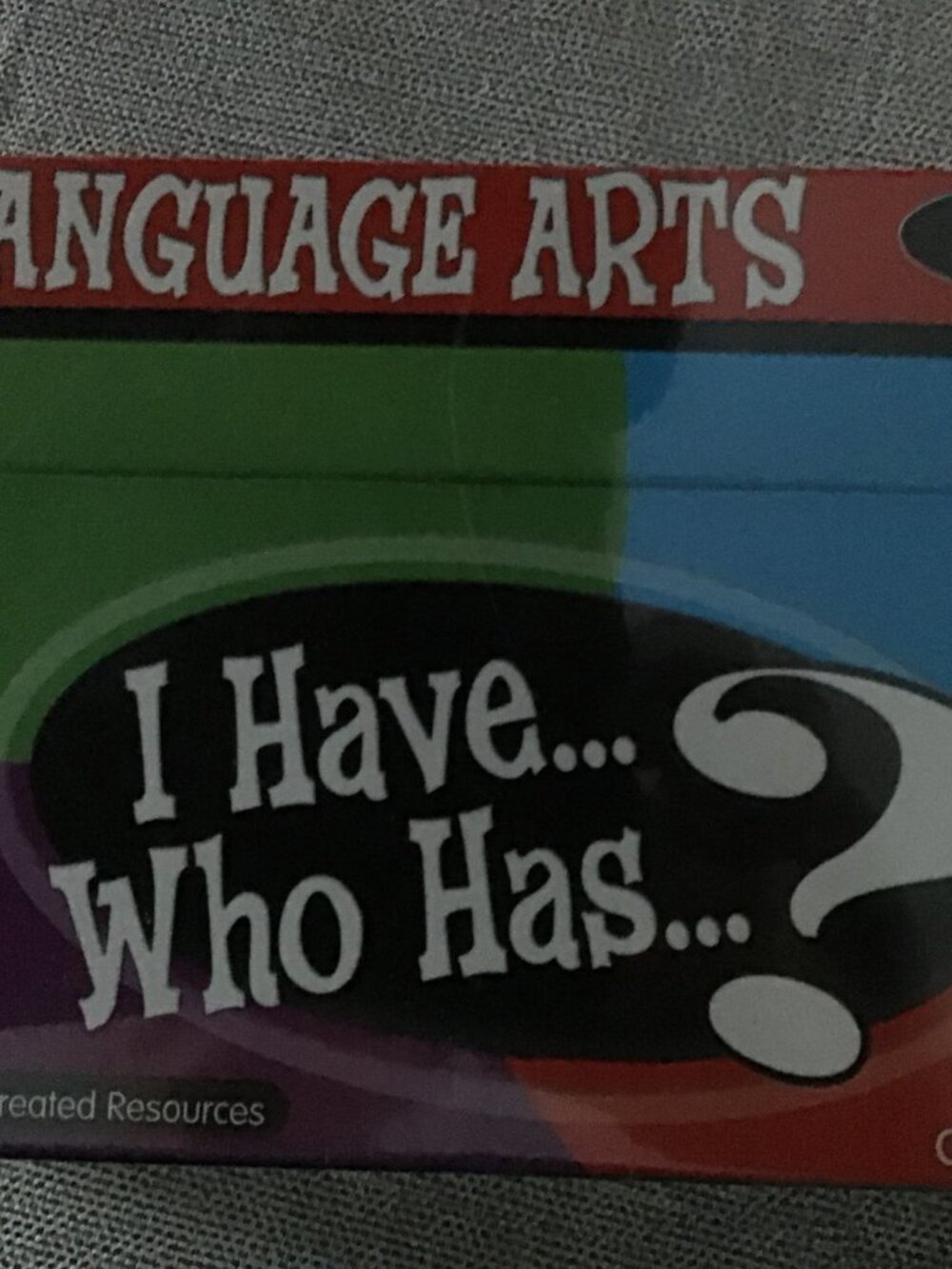 New Teacher Created Resources Language Arts Learning Cards-Gr 2-3; Homeschooling